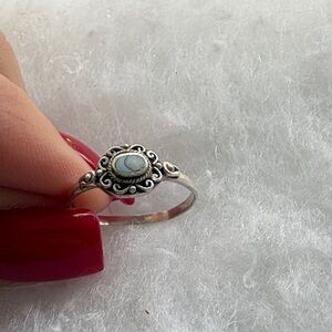 Elegant Sterling Silver Ring with Opal Stone